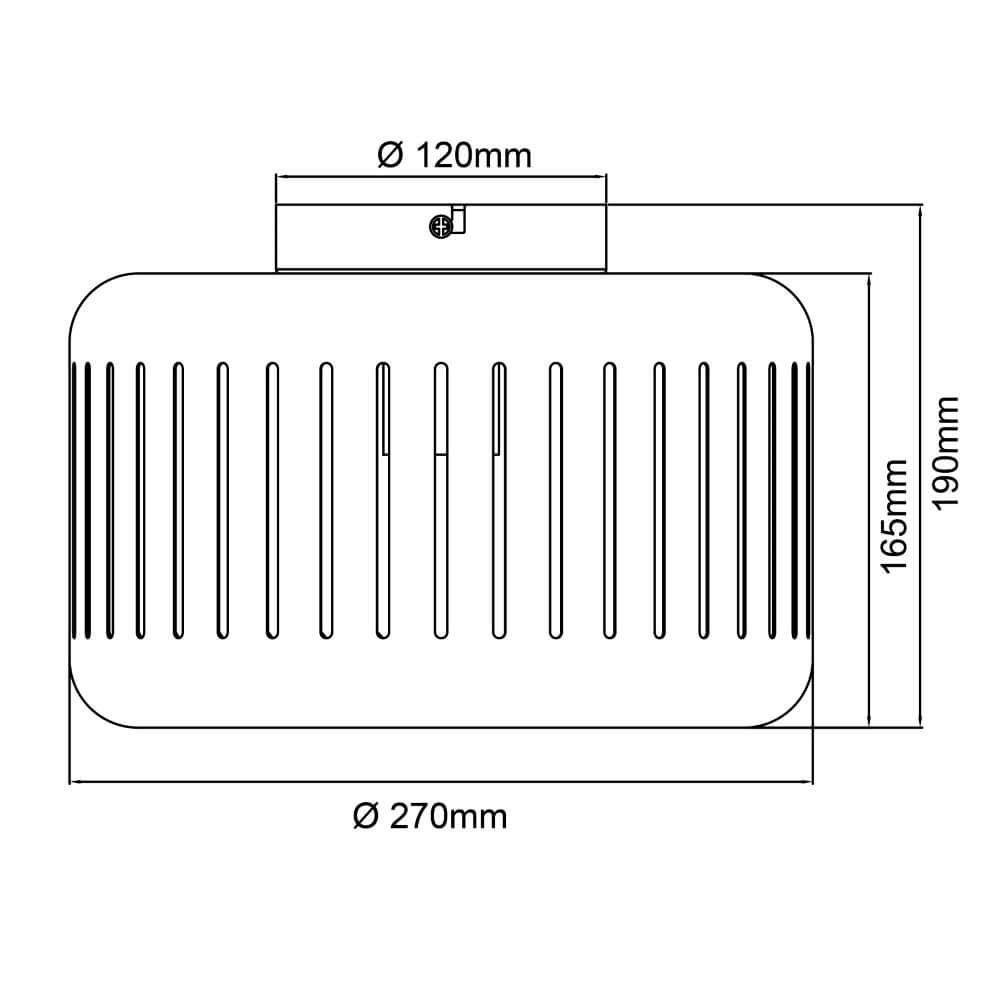 Plafonnier noir Tyas Ø 27 cm Brilliant 4004353411496
