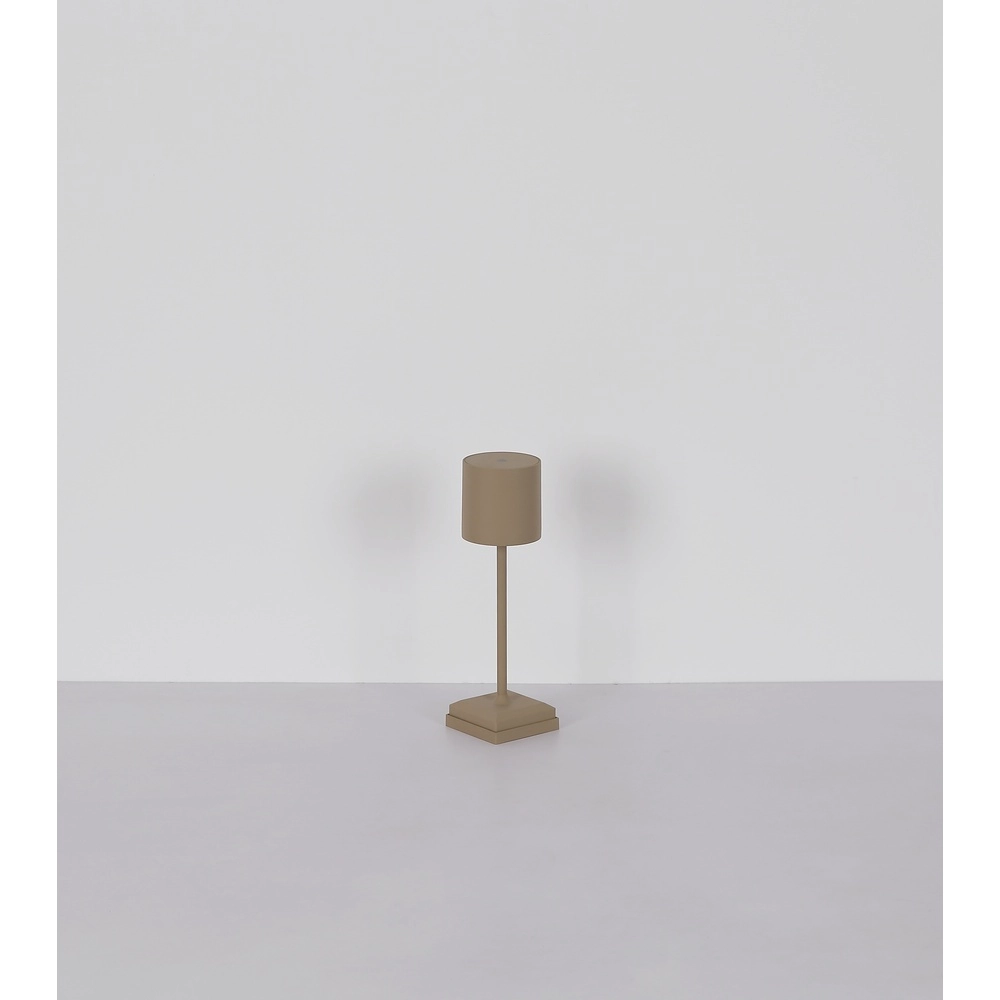 Lampe de table moderne Dixon Brun sable rechargeable Globo 9007371531394