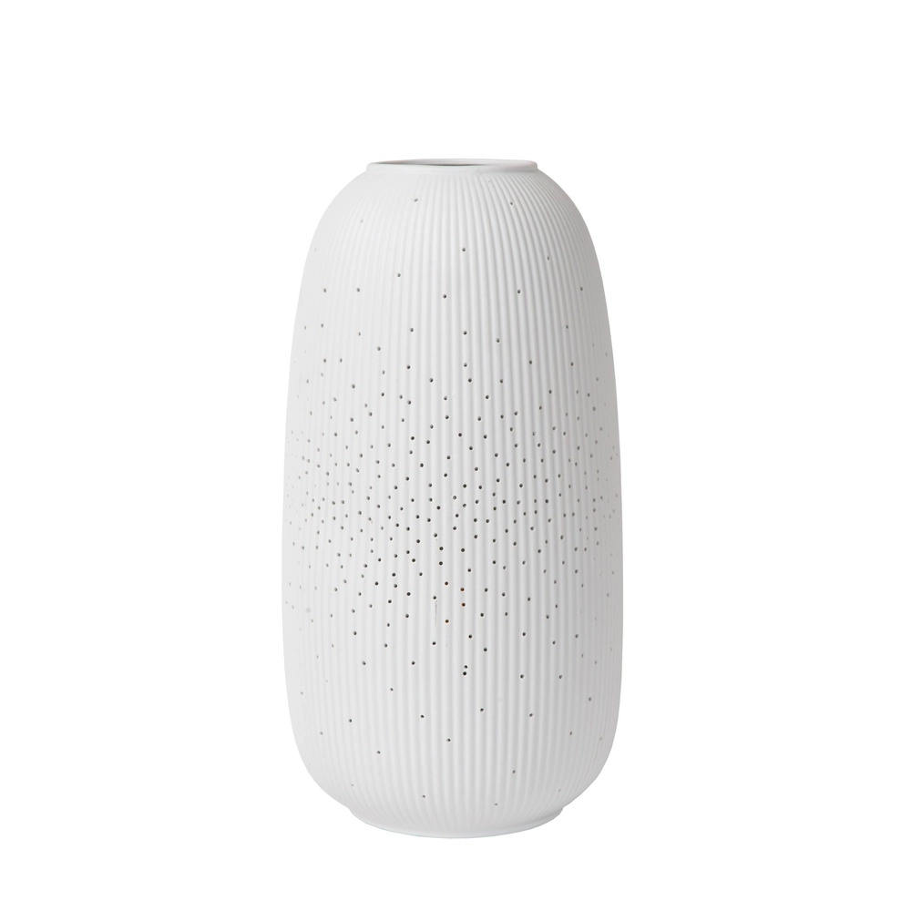 Lampe de table Flores Ø 17,5 cm de blanc