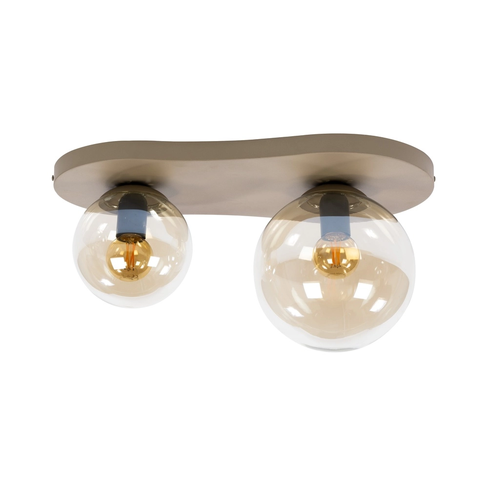 Lampe de plafond moderne Bubble brun sable Lyora 8716803514935