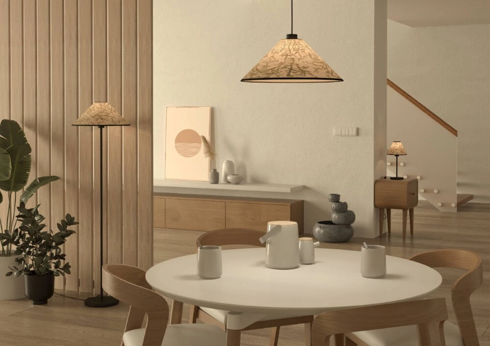 Lampadaire naturel Oxpark Ø42cm Eglo 9002759439453