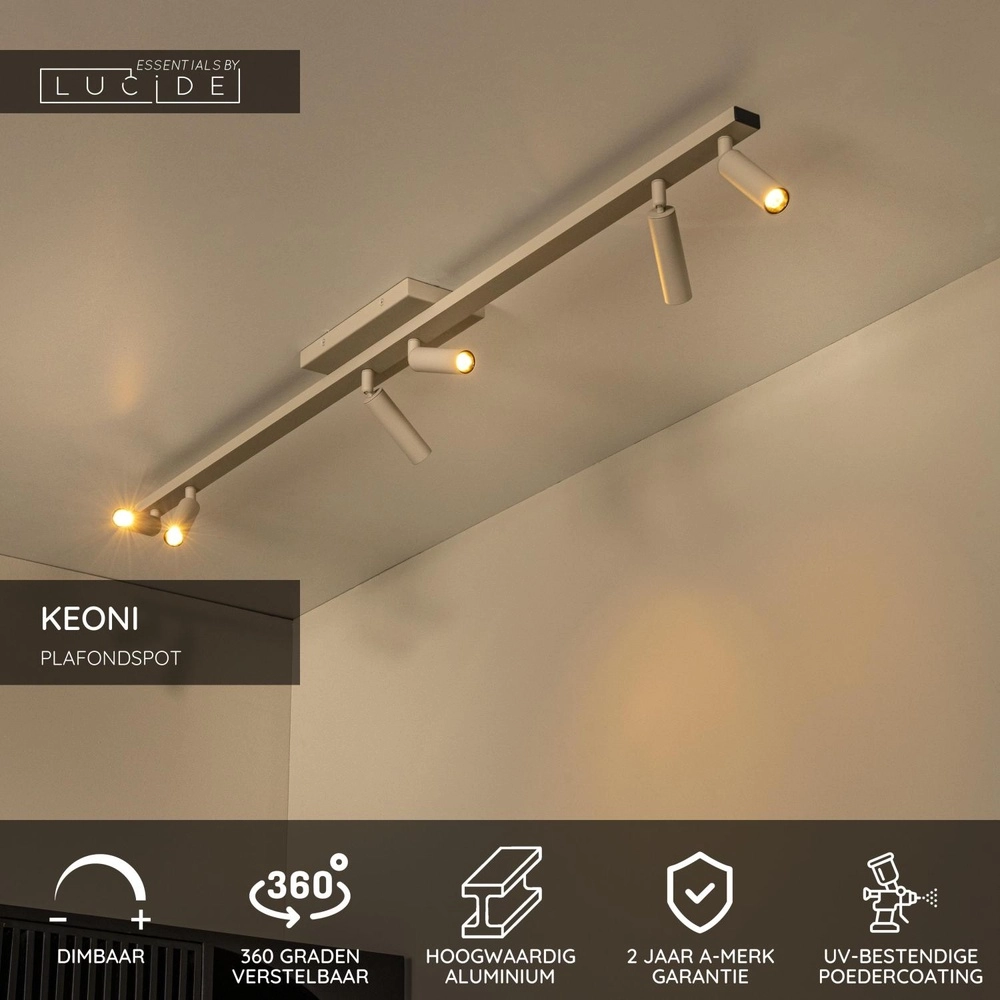 Projecteur de plafond Keoni Taupe 6 lumières Lucide 5411212094230
