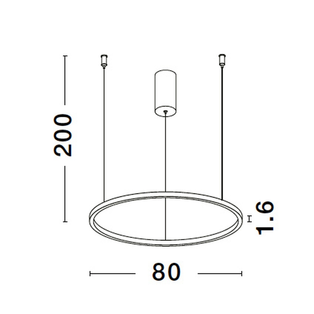 Suspension ronde Tarquin blanc Ø 80cm Lyora 5212017438294