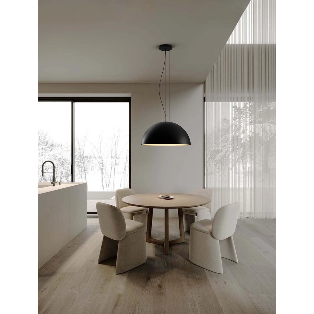 Suspension élégante Tholos noir Ø 70cm Lyora 5212017457882