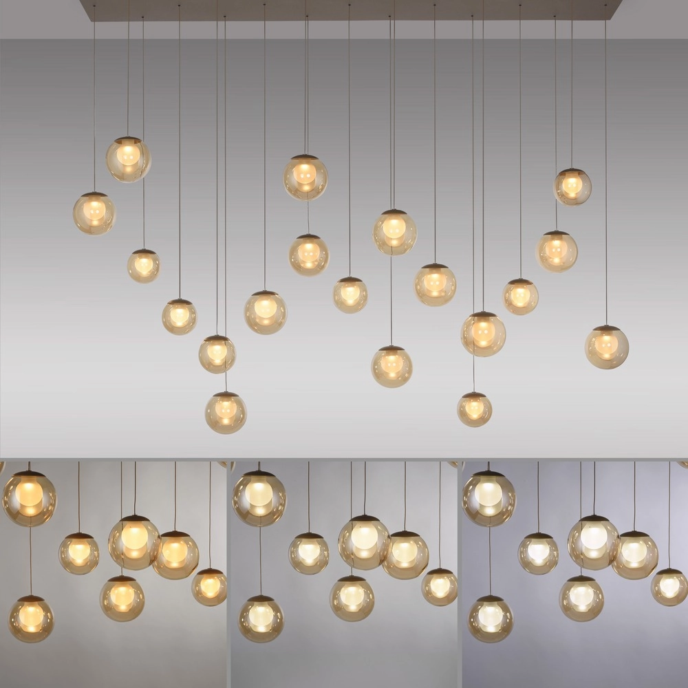 Lampe pendante à 19 lampes Pure Popup Bronce Paul Neuhaus 4012248396704