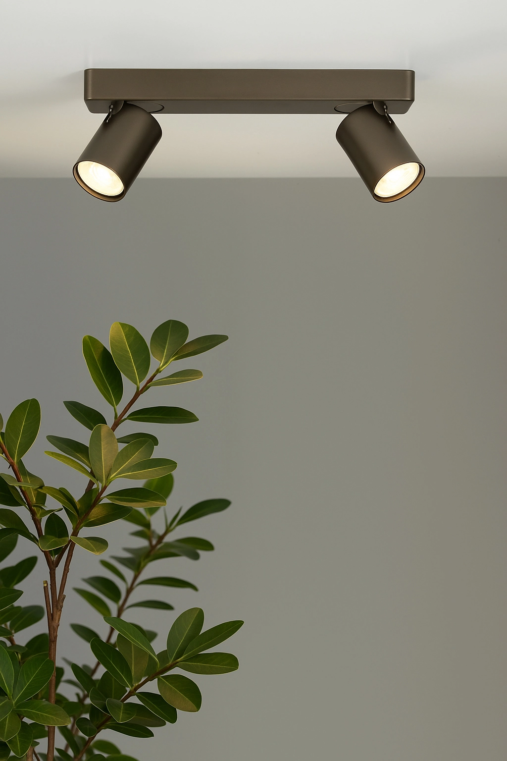 Lampe de plafond Moon 2 bronze rectangulaire Lyora 5053423311838