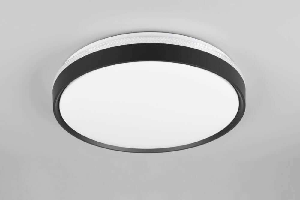 Plafonnier noir Spacy avec télécommande Trio 4017807612943