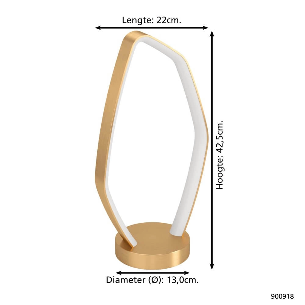 Lampe de table LED dorée Vallerosa Eglo 9008606277834