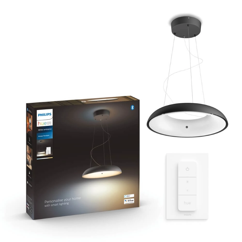 Lampe suspendue Hue Amaze - White Ambiance Ø 43,4 cm noir Philips 8719514341074