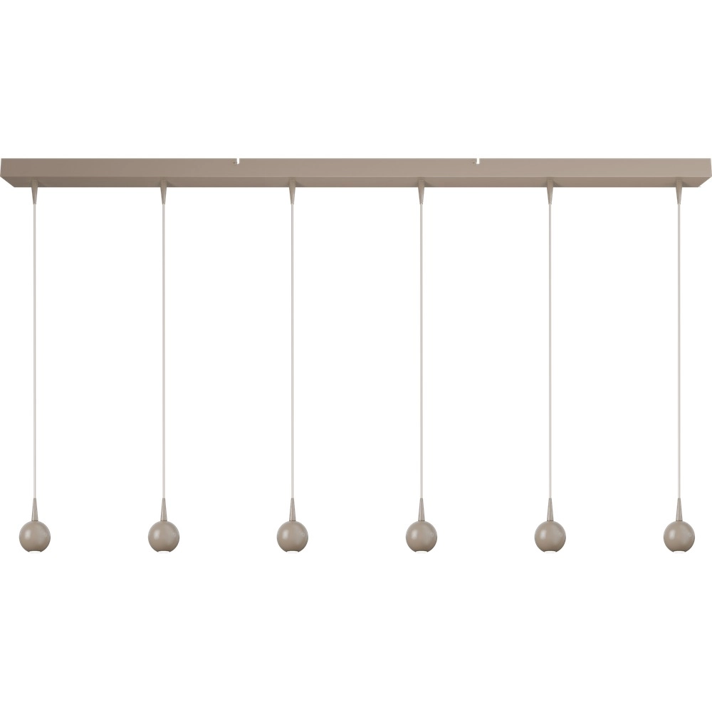 Lampe suspendue à 6 lampes Talana terra beige Ø 6cm DTW