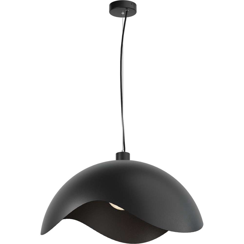 Lampe pendante de conception Volta Ø60cm - ondulé - noir