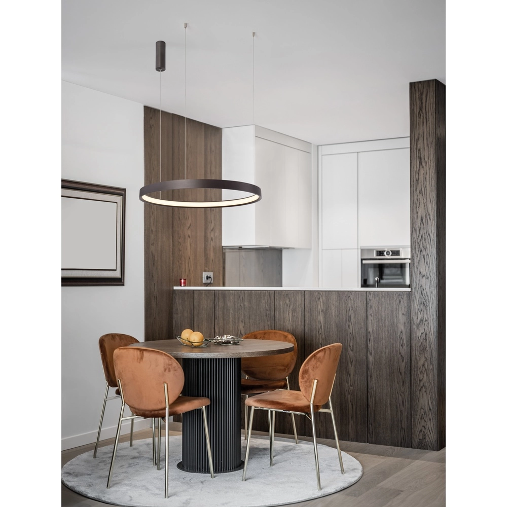 Suspension élégante Perrine Ø 60cm marron café Lyora 5212017438935