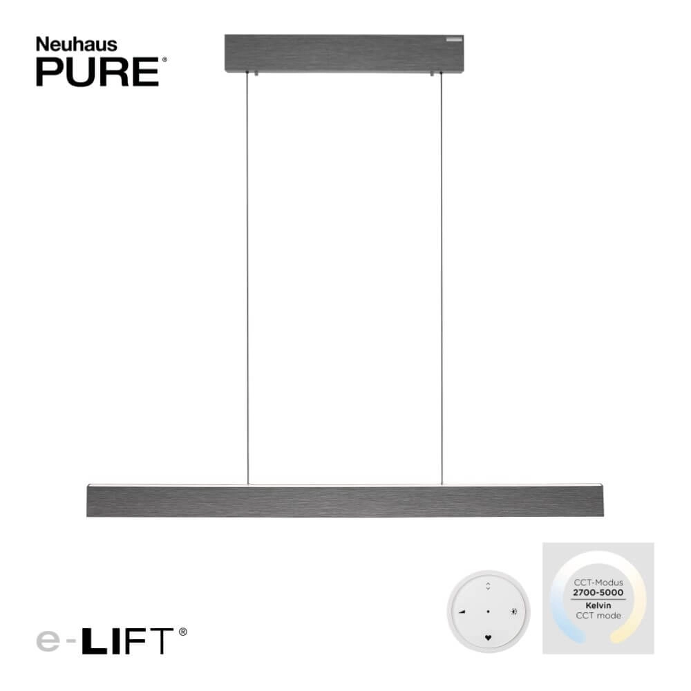 Lampe suspendue design Pure E-Motion gris Paul Neuhaus 4012248372906