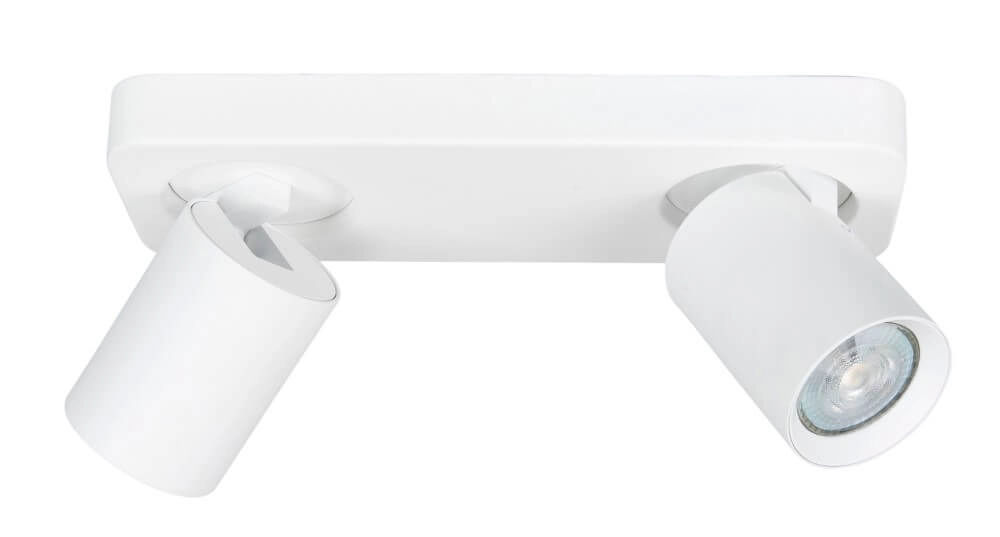 Spot double en saillie Oliver blanc mat