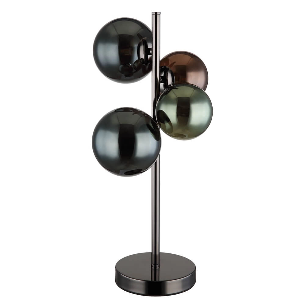 Lampe de table noire Riha Verre coloré 4 lumières Globo 9007371456109