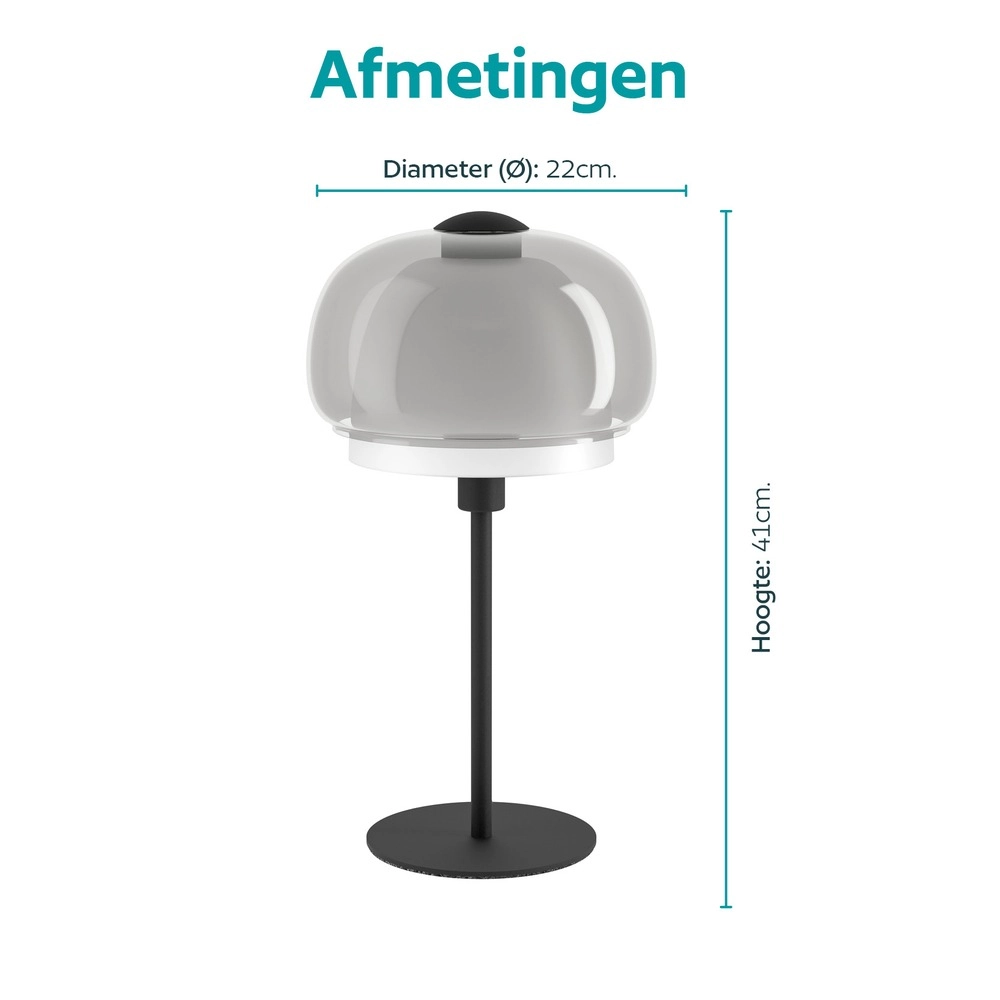 Lampe de table de conception Belomontejo Noir Eglo 9008606406715