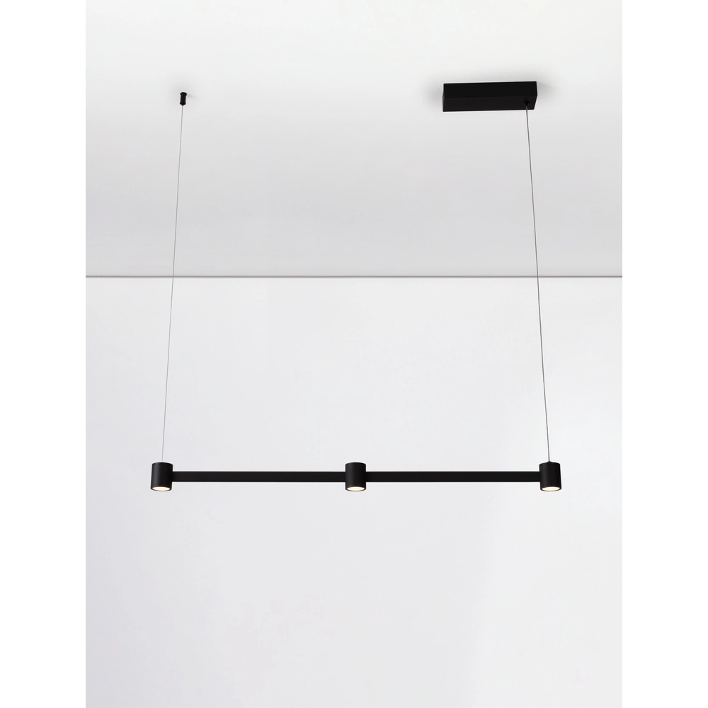 Suspension design Puize 3 lumières noir Lyora 5212017448576