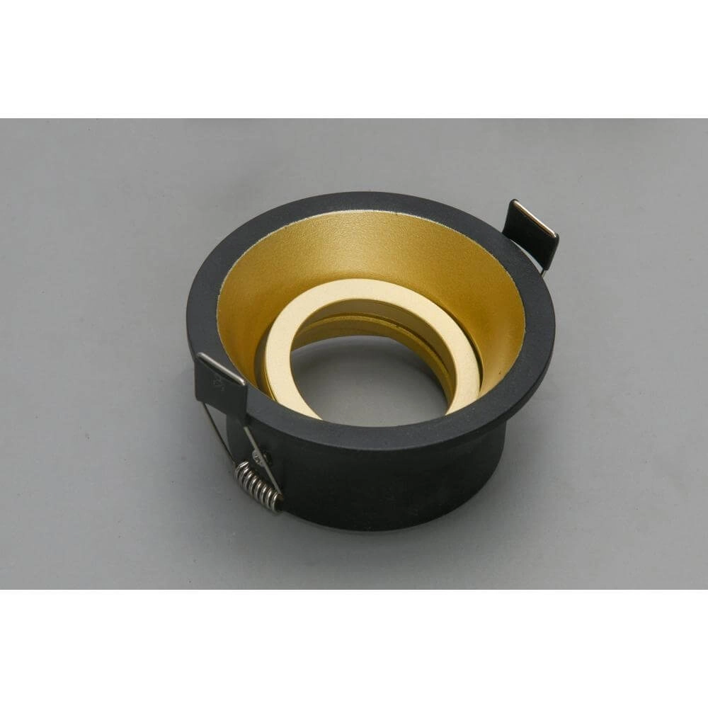 Spot encastrable rond Roura Noir avec intérieur doré Artdelight 8720701102644