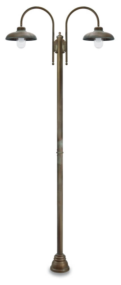 Lampe sur pied Samoa L - laiton vieilli 2 lumières