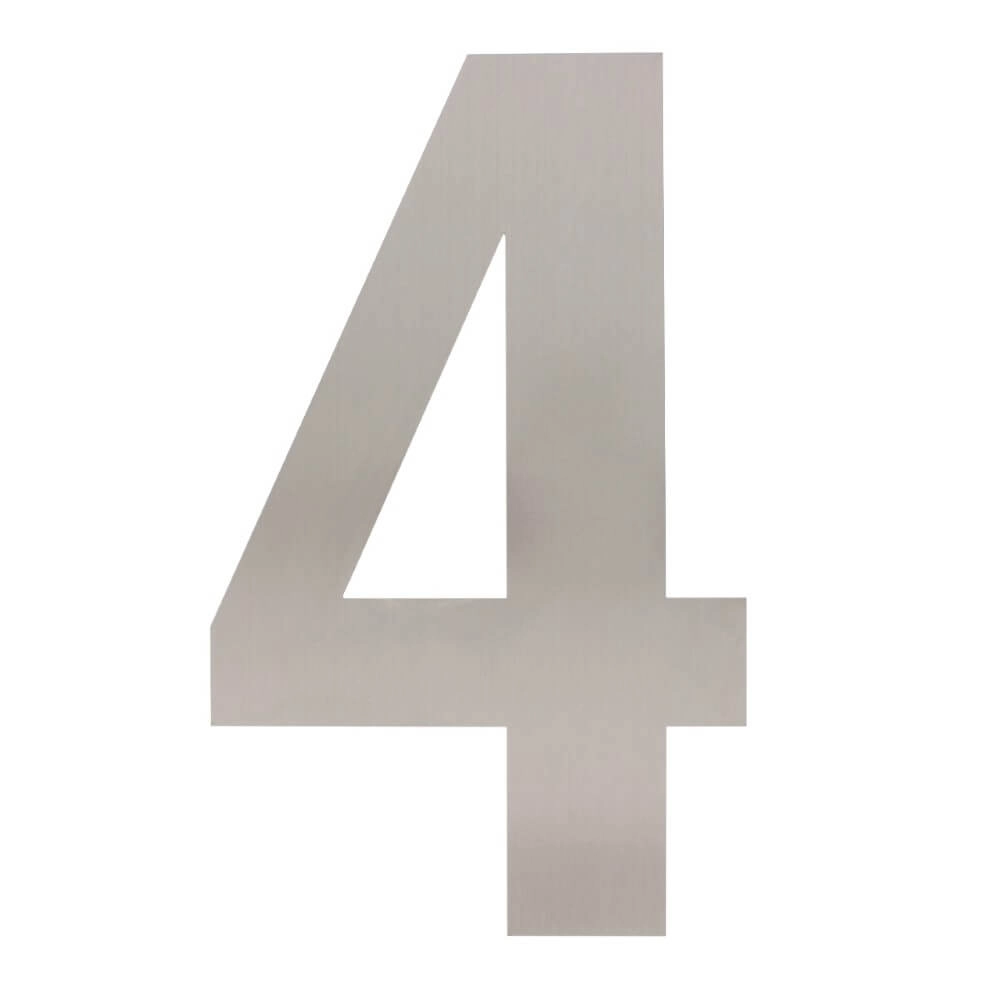 Maison numéro 4 XXL Numbra 50cm en acier inoxydable Maison numéro 4 XXL Numbra 50cm en acier inoxydable