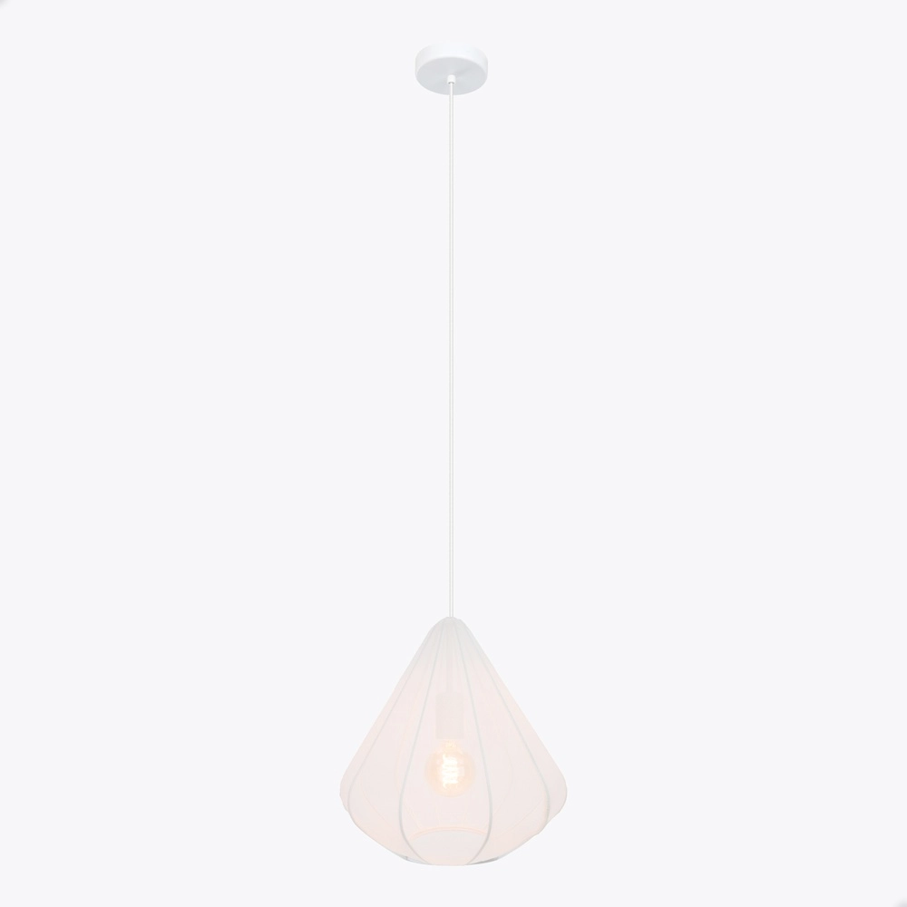 Lampe pendante Ø 33cm Dolwen Blanc - Japandi