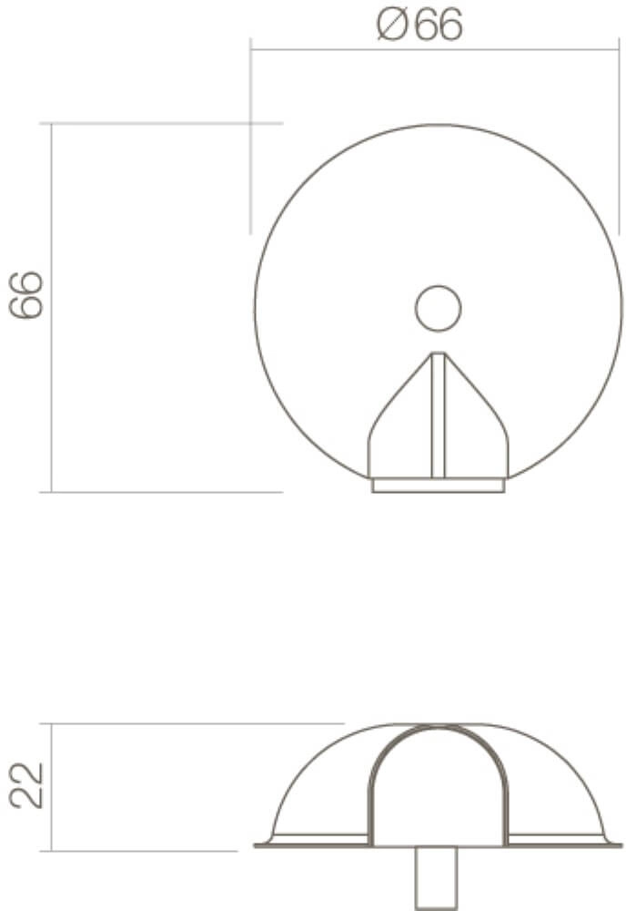 Butoir Stelo sphère Ø6,5 avec arête en acier inoxydable Intersteel 8714186071625
