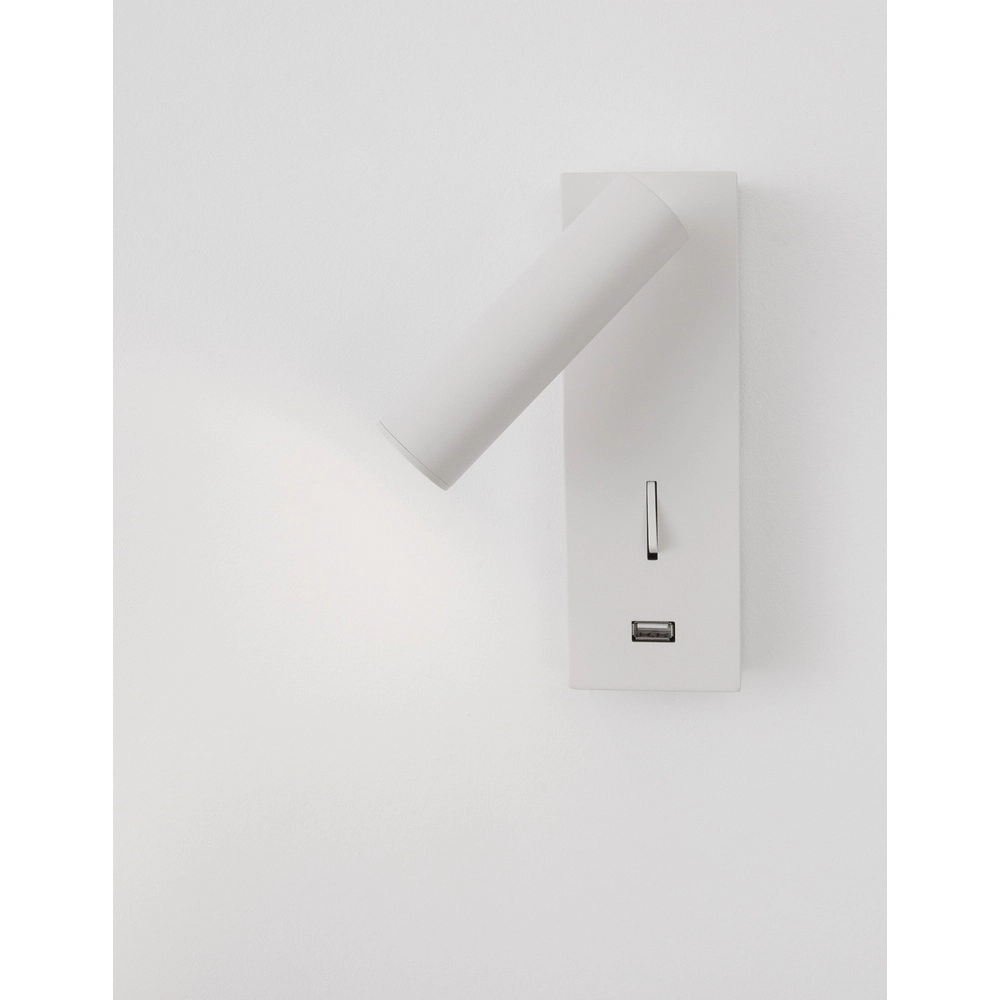 Lampe de chevet Fuse Blanc avec USB