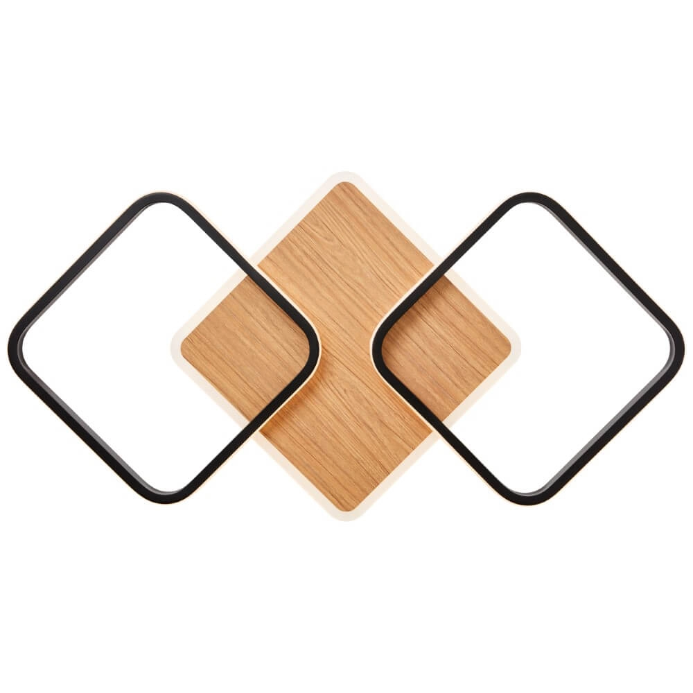 Plafonnier carré en bois Dennet Brilliant 4004353409653