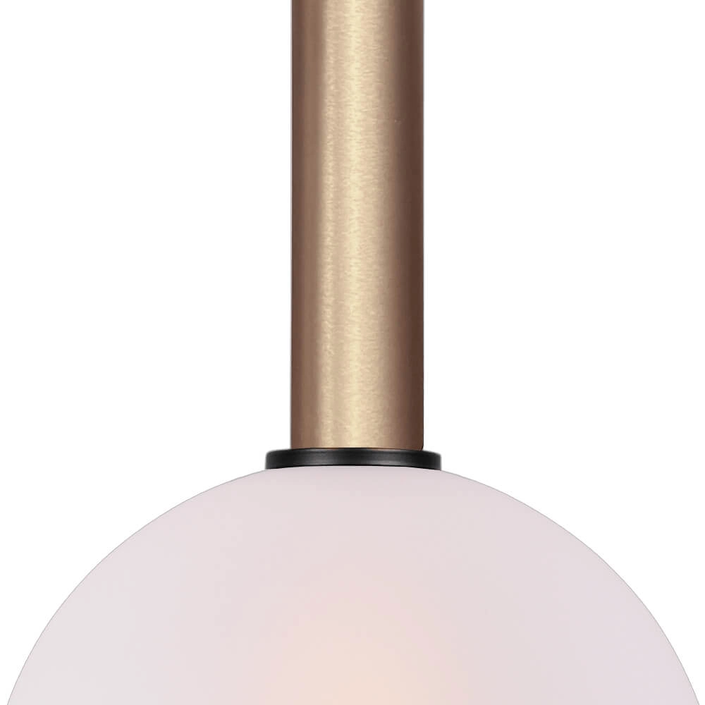 Lampe suspendue Ø 25cm Bella 2 Laiton doré avec verre blanc mat Masterlight 8718121334011