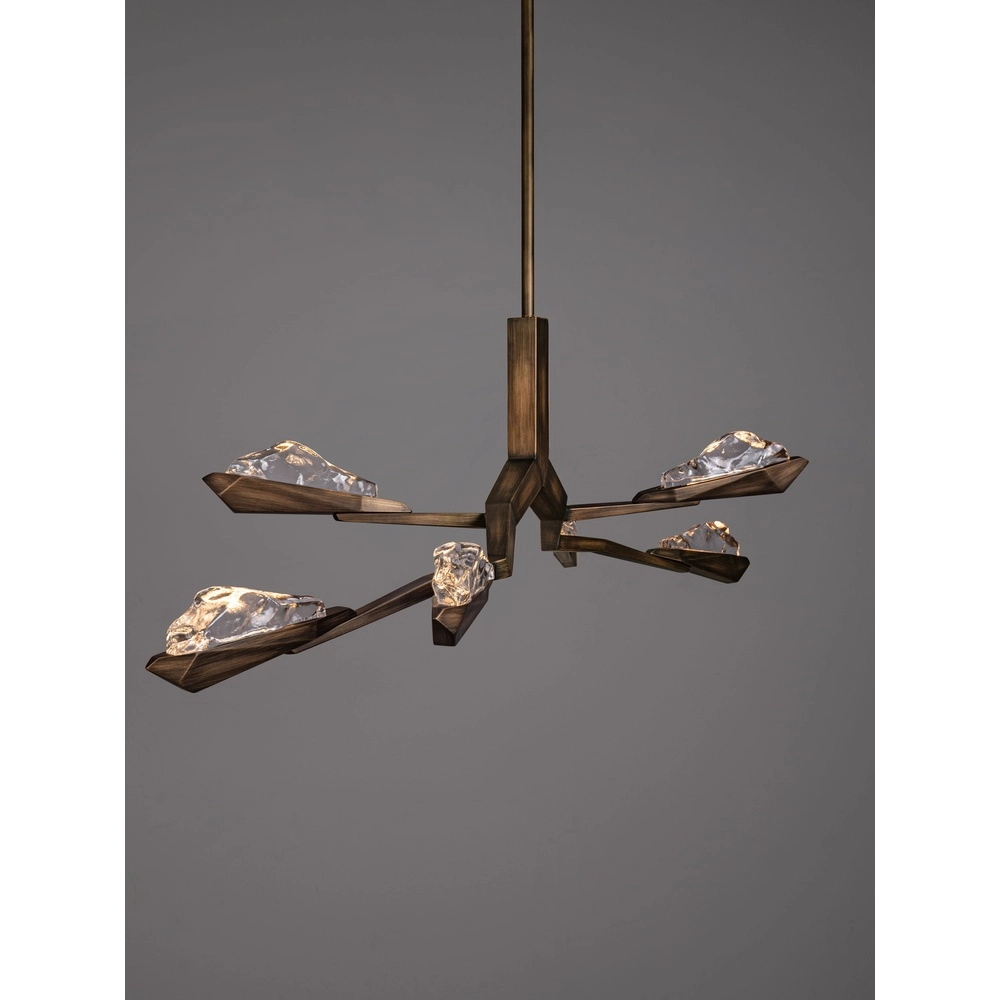 Lampe pendante ancienne Greta Laiton ancien 137,5 cm Lyora 5212063500334
