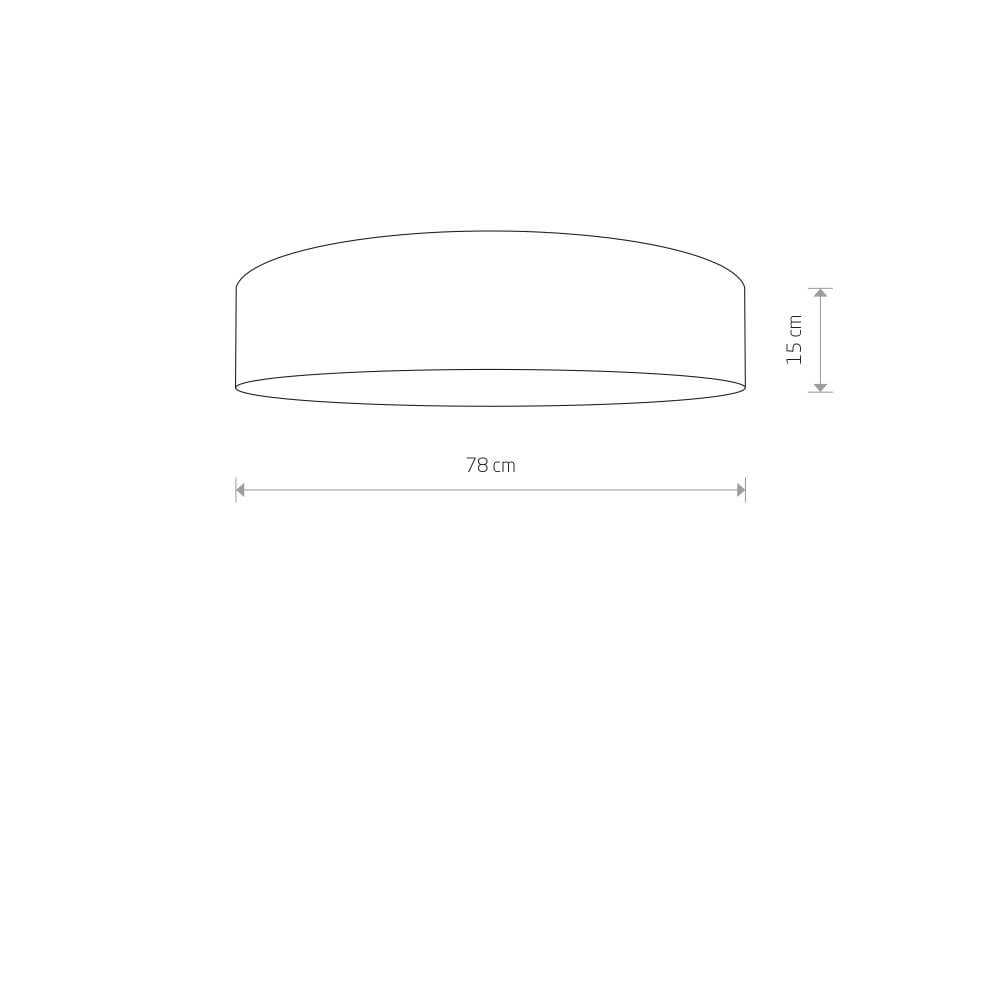Plafonnier gris Turda Ø78cm Lyora 5903139896092