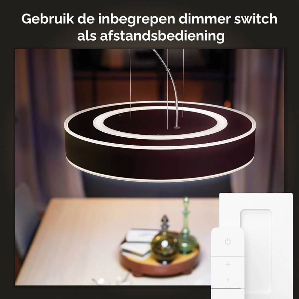 Lampe suspendue Hue Enrave - White Ambiance Ø 42,5 cm noir Philips 8718696176580