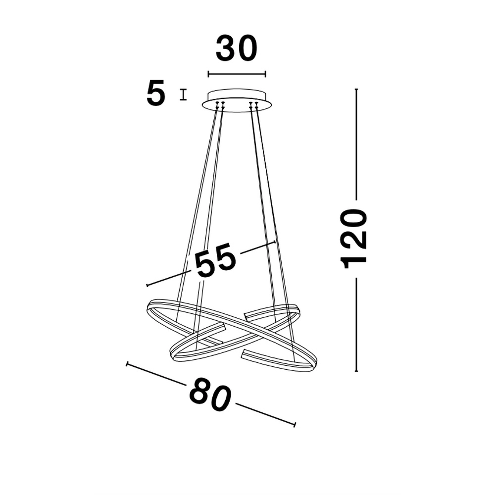 Suspension noire Torrente ovale Lyora 5212017419613