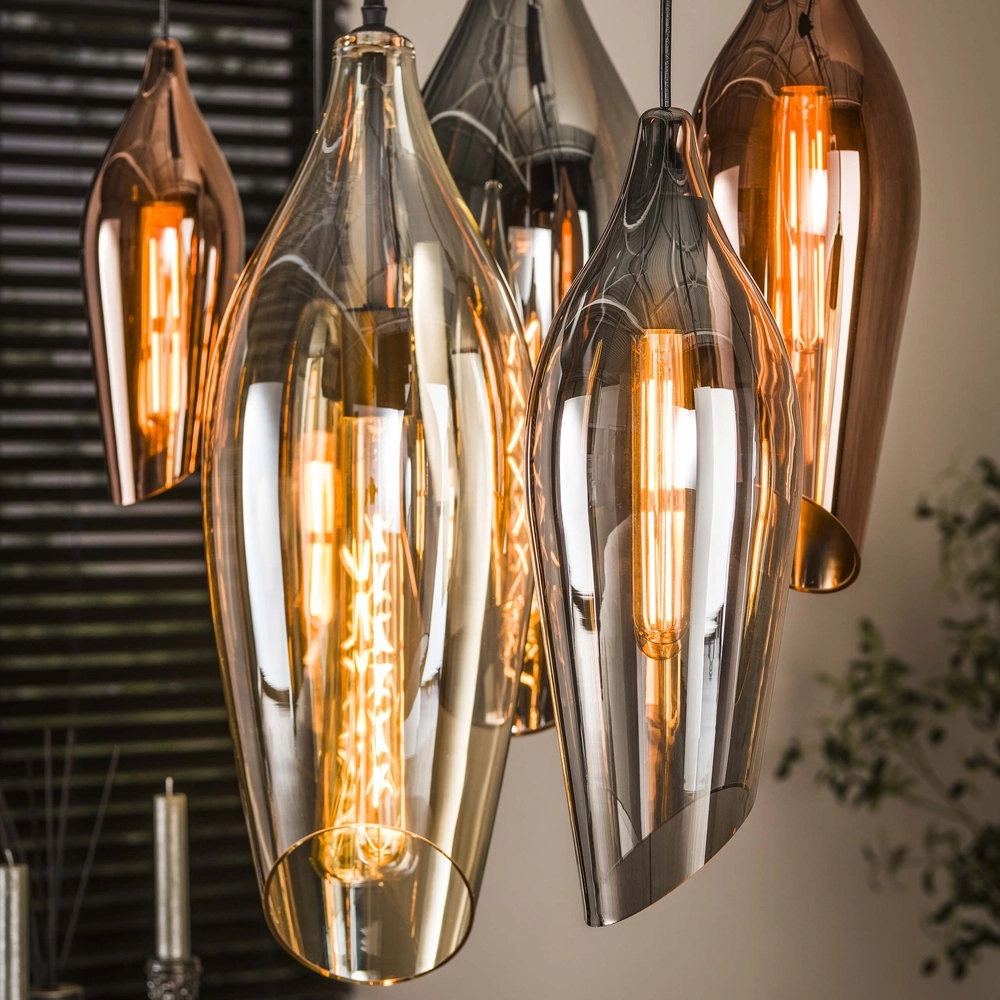 Lampe suspendue en verre Cocoon Verre 7x coloré Lyora 8716803511903