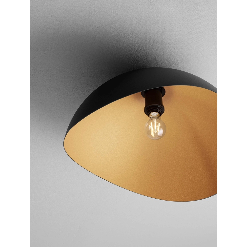 Plafonnier Opsi noir avec or Ø 50cm Lyora 5212017457998