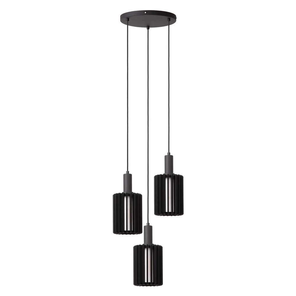 Lampe pendante à 3 lampes Lambres Noir