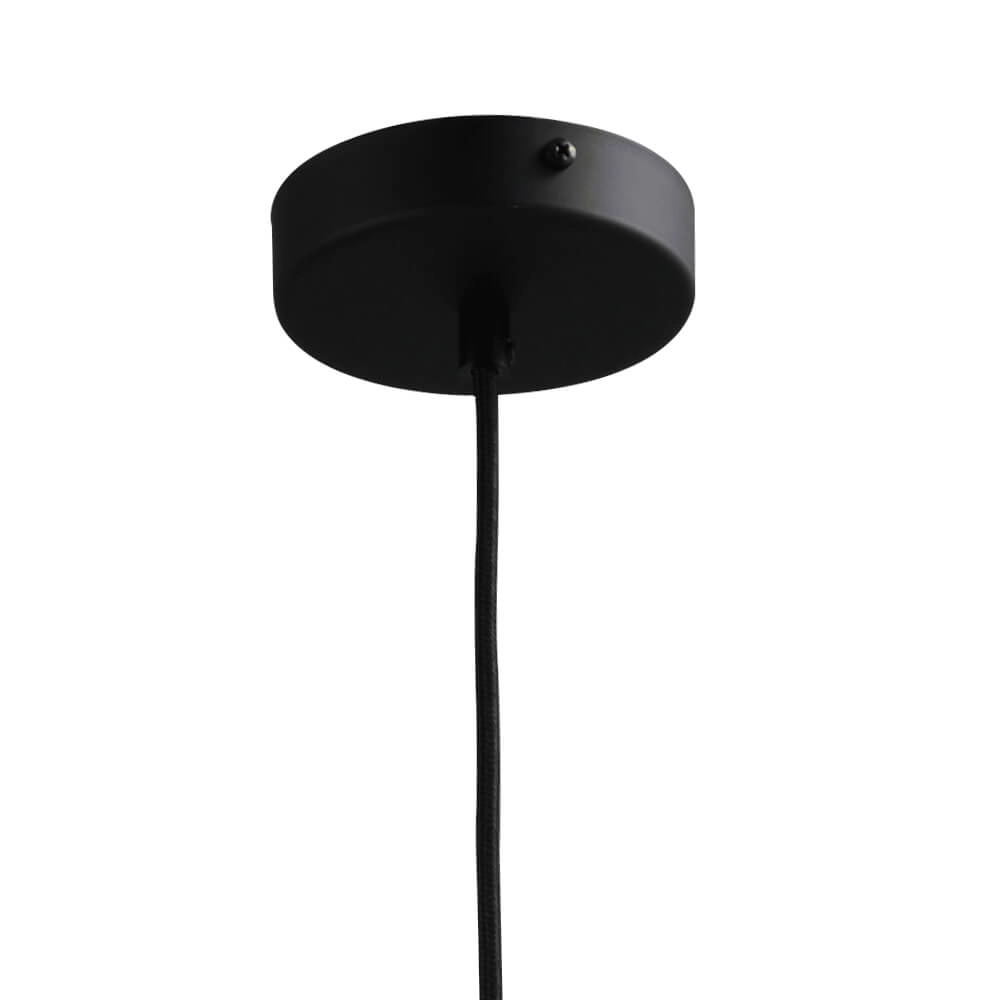 Lampe suspendue Ø 25cm Bella 2 Noir avec verre fumé Masterlight 8718121260549