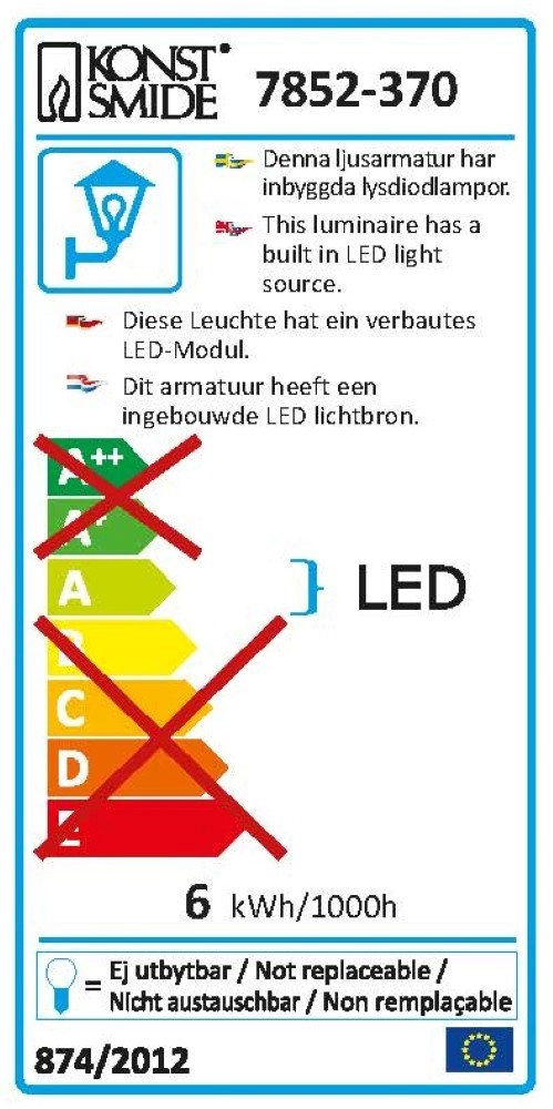 Spot LED porche Monza Structure KonstSmide 7318307852370