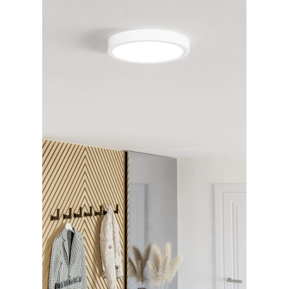 Lumière de plafond IP44 Fueva 6-Z rond - blanc - Ø 21,1cm Eglo 9008606330546