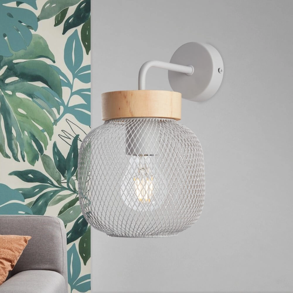 Applique Giada gris avec du bois Brilliant 4004353354137