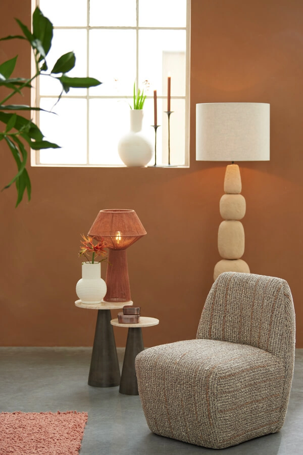 Lampe de table rouge Fugia Ø 30cm Light & Living 8717807701819