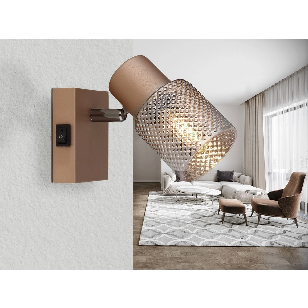Lampe murale Satella Café brun Globo 9007371471560