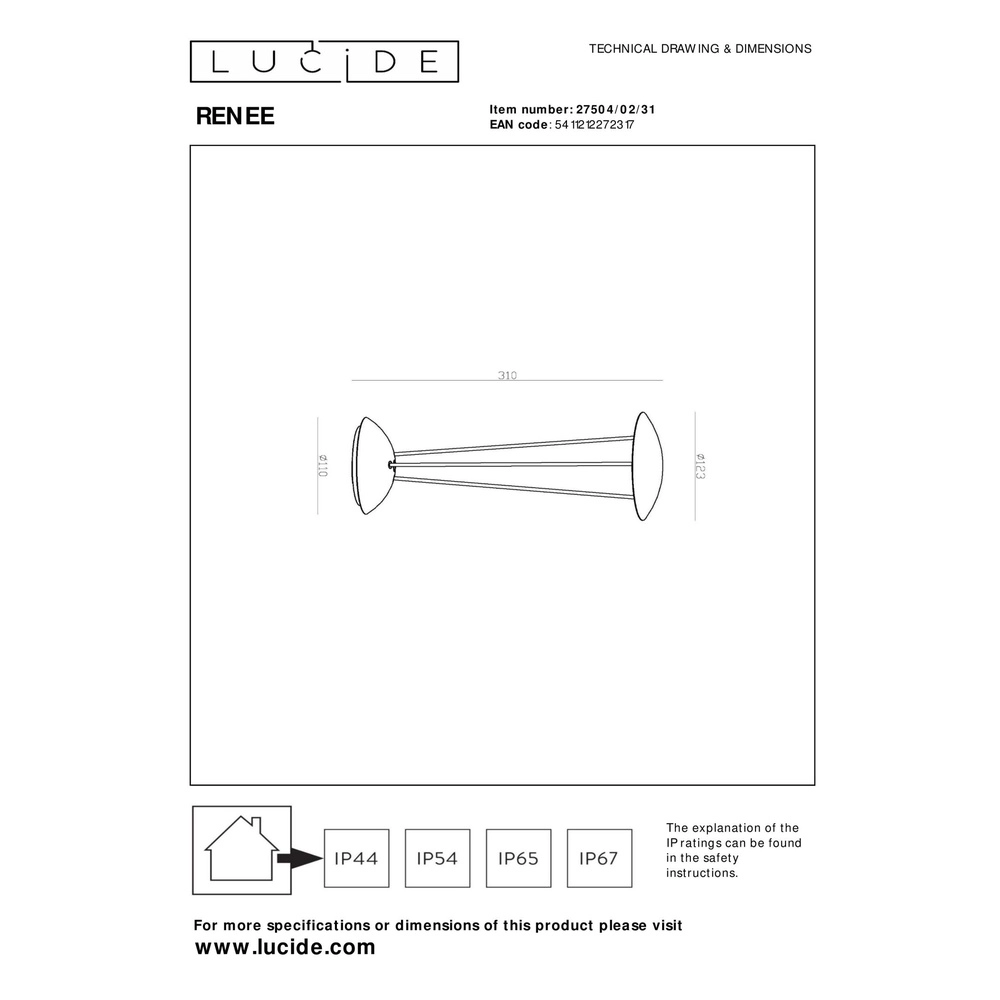 Lampe de table de conception Renee Rechargeable blanc Lucide 5411212272317