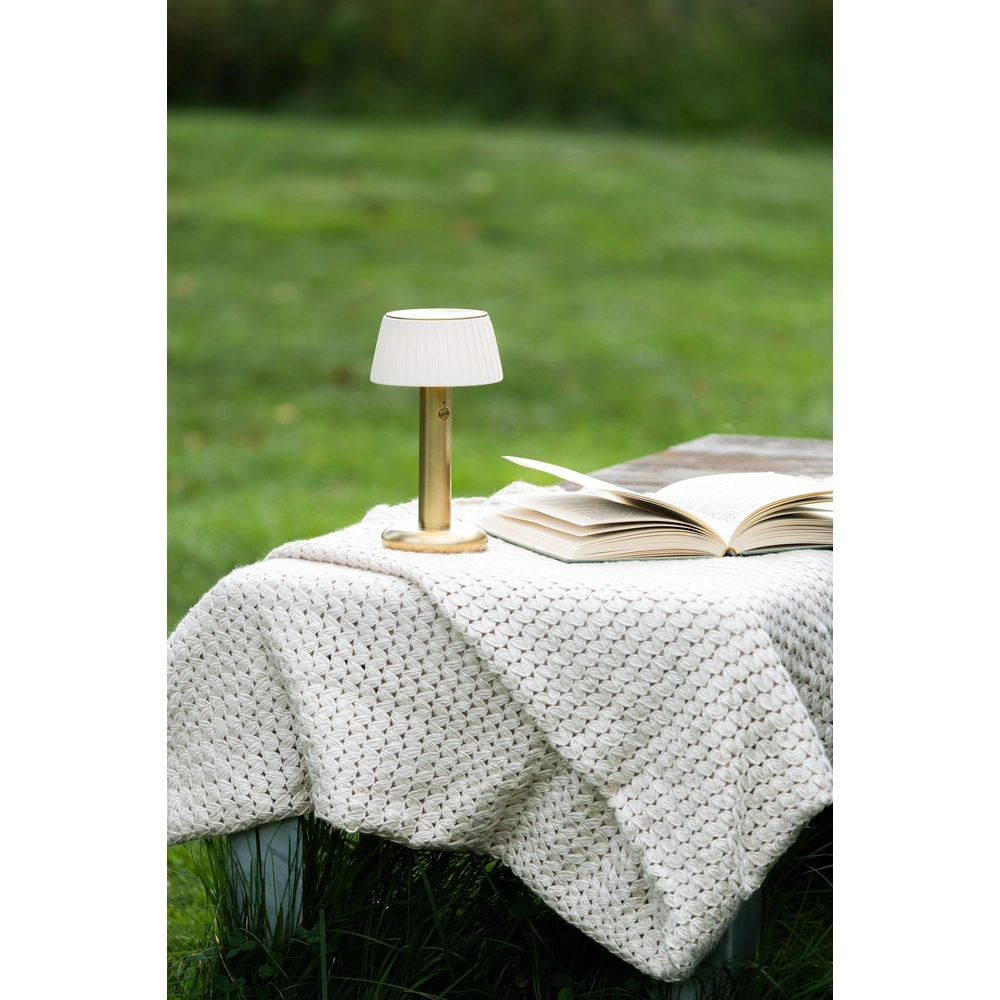 Lampe de table dorée Grasse Rechargeable KonstSmide 7318300030416