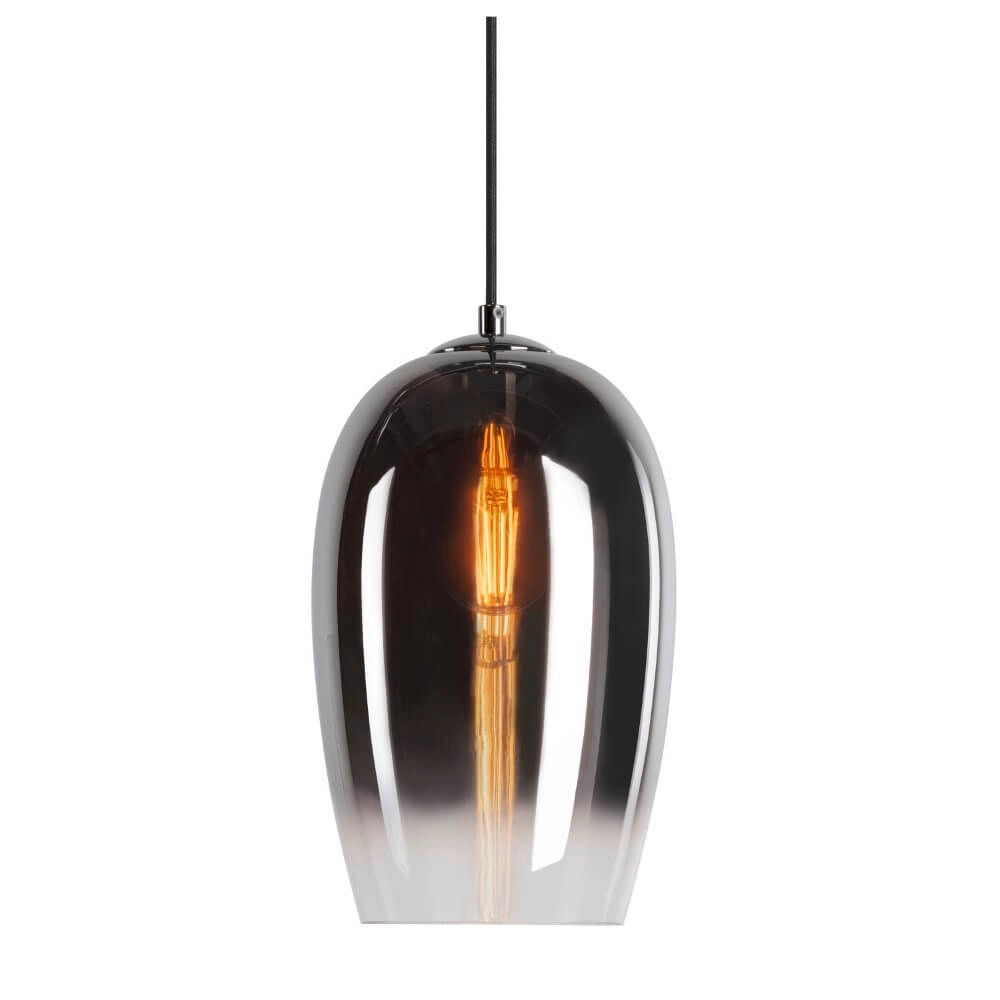 Lampe à suspension en verre Pantilo verre fumé - Ø 18cm Lampe à suspension en verre Pantilo verre fumé - Ø 18cm