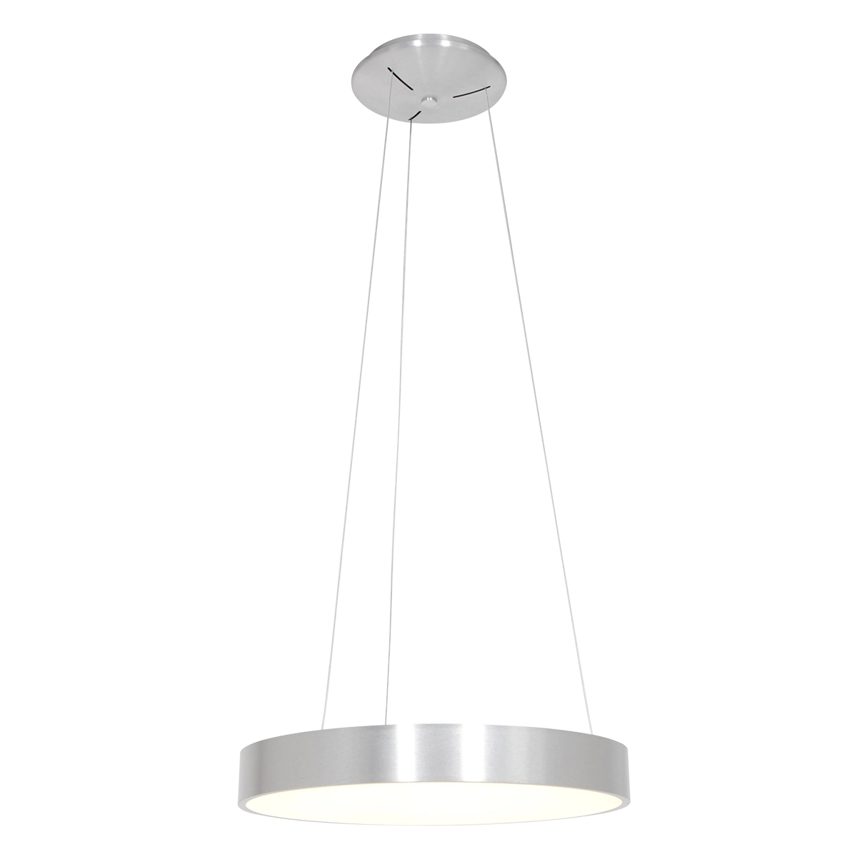 Lampe suspendue LED Ringlede Ø 48cm métal gris