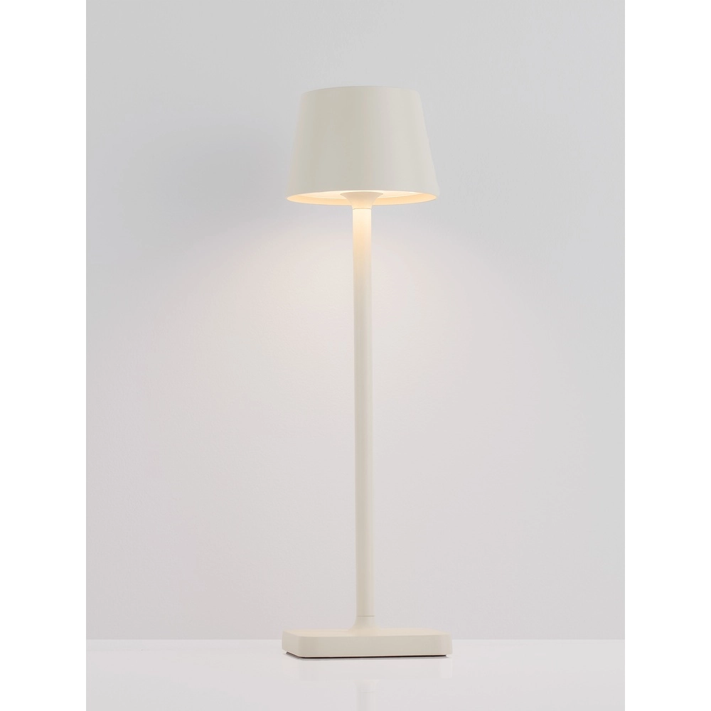 Lampe de table rechargeable Deck blanc