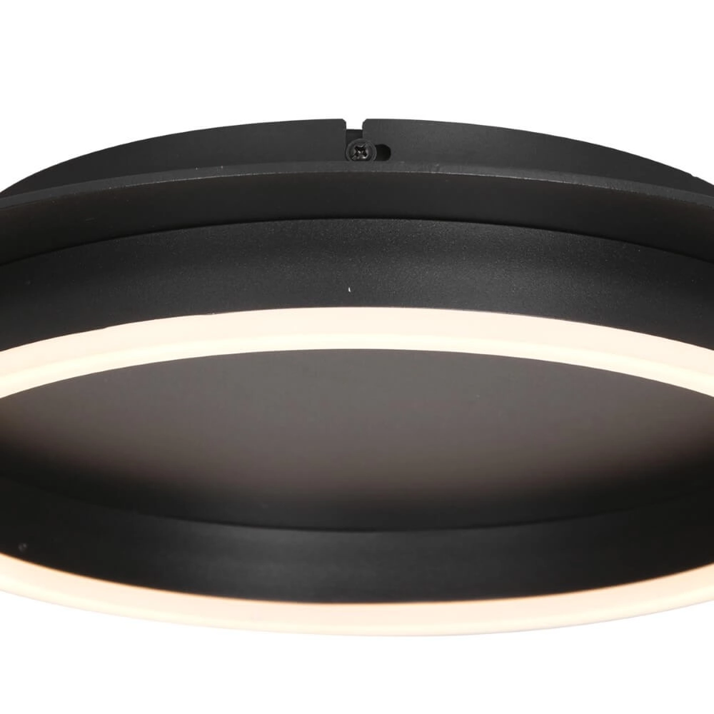 Plafonnier LED moderne Ringlux noir - Ø 32cm Steinhauer 8712746170573