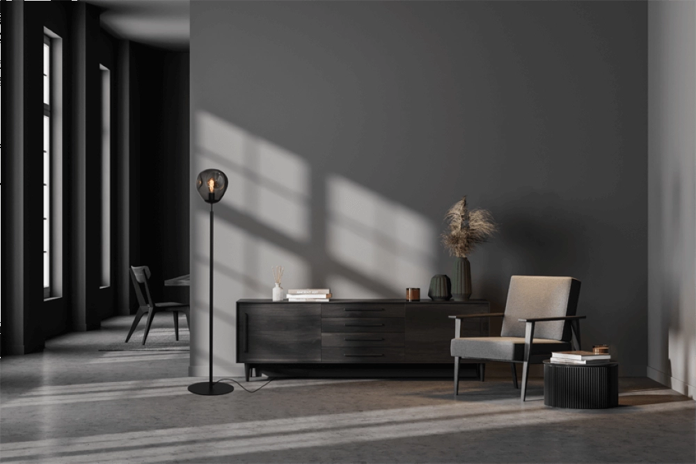 Lampadaire Lava Verre fumé Ø 24cm Masterlight 8718121286709