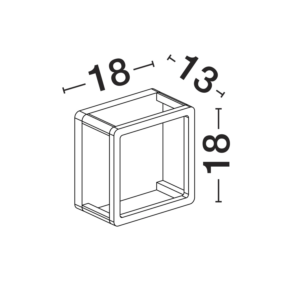 Applique murale design Akmi carré Lyora 5212017449290